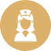 Medical symbol featuring a nurse silhouette